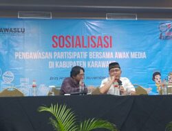 Bawaslu Karawang Gandeng Media Gelar Sosialisasi Pengawasan Partisipatif Pemilu 2024