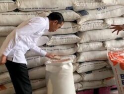 Bantuan Beras akan Dilanjutkan,Jokowi Tinjau Tersediaan Beras di Gudang Bulog Cibitung 