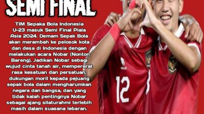 Ajang Silaturahmi,Mbah Goen Ajak Masyarakat Nobar Gratis Semi final U-23 Piala Asia 