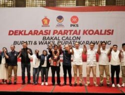 NasDem, Gerindra Dan PKS Karawang Deklarasikan Diri Usung H Aep Syaepuloh di Pilkada 2024