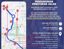 Penutupan Beberapa  Ruas Jalan Cikarang di Bhayangkara Bekasi Run 2024 