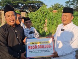Ikut Besarkan NU, H. Maslani Sumbang Pembangungan Gedung Da’wah NU Karawang Rp 50 Juta