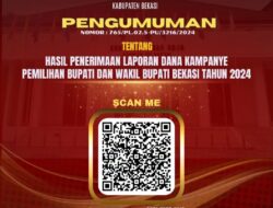 KPU Kabupaten Bekasi Umumkan Laporan Dana Awal Kampanye, 2 Paslon Saldo Rp.0