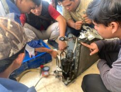 Melalui Program Lokamandiri,Pupuk Kujang Beri Pelatihan Servis AC Gratis untuk Warga 