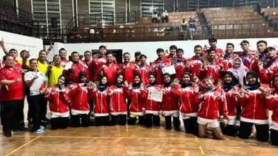 Tim Voli Putra dan Putri Kabupaten Bekasi Kawinkan Medali Emas di Popda Jabar 2025