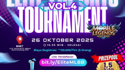 Bukti Nyata Dukungan untuk Komunitas Gaming Karawang,BNET Hadirkan Elite Esports Tournament Vol.4