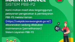Sistem Layanan PBB-P2 Karawang Sementara Tidak Dapat Diakses karena Pemeliharaan